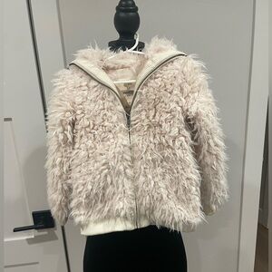 Faux Fur Beige Jacket-Tucker and Tate